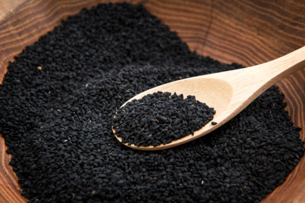 Close-up of black seeds